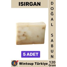 Wintoup #katısabun %100 Doğal Bitkisel El Yüz Saç Vücut Cilt Için Organik Isırgan Sabunu 120 Gram 5 Adet