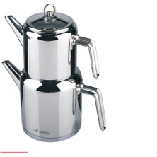 Feyza Design Paslanmaz Çelik Büyük Çaydanlık Takımı, Şık ve Dayanıklı Tasarım