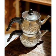 Feyza Design Şık ve Dayanıklı Motif Desenli Alüminyum Çaydanlık, Akıtmaz ve Damlatmaz