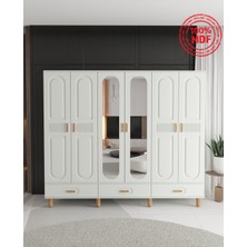 T&B Dova 6 Kapaklı Çekmeceli Gardırop - Tamamı Mdf