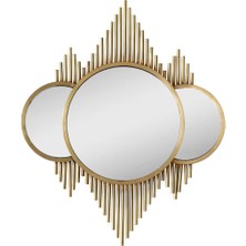 Muva Concept Triaura Metal Gold 80X100 Yuvarlak Ayna