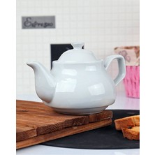 Feyza Design Beyaz 500CC Porselen Demlik, Şık ve Kullanışlı Ev ve Ofis Içecek Aksesuarı