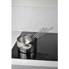 Feyza Design 3’lü Paslanmaz Çelik Kaçerola ve Yumurta Tavası Seti, 12-16 cm