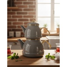 Feyza Design Emaye Çaydanlık Takımı, Şık ve Dayanıklı, 75 cm