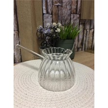 Feyza Design Ileri Dayanıklı 400 ml Cam Cezve, Alevli Ateşle Uyumlu, Şık ve Pratik