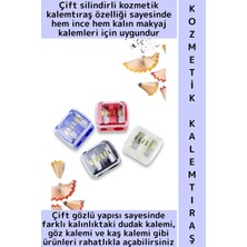 Wintoup #makyajkalemtıraş Kompakt Paslanmaz Çelik Bıçak Çift Gözlü Dudak Göz Kaş Kalemi Kozmetik Kalemtıraşı