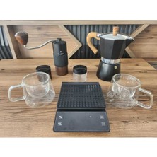 Feyza Design Italyan Tarzında 6'lı Kahve Demleme Seti, Şık ve Fonksiyonel Tasarım