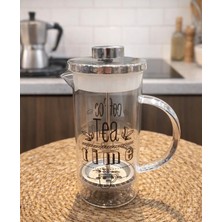 Feyza Design 600 ml Isıya Dayanıklı Cam French Press ile Bitki ve Kahve Demleme