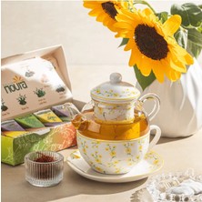 Feyza Design Şık ve Kullanışlı Tek Kişilik Demlik ve Kupa Seti, Kahve Keyfi Için Ideal