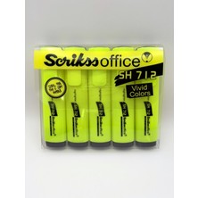 Scrikss - Wizdesign Blisterli 5'li Sarı Renk Fosforlu Kalem