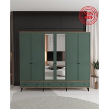 T&B Irmak 6 Kapaklı Çekmeceli Gardırop - Tamamı Mdf