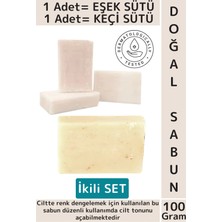 Wintoup #doğalsabun Bitkisel Organik Tüm Cilt Tipleri Yüz El Saç Için Uygun Eşek Keçi Sütü Sabunu Ikili Set