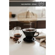 Feyza Design Seramik V60 Dripper Siyah Kahve Demleme Aracı