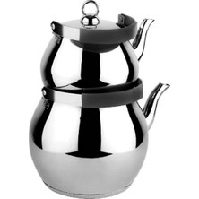 Feyza Design Dayanıklı Çelik Çaydanlık 8031-XL, Silikon Saplı, Şık ve Kullanışlı