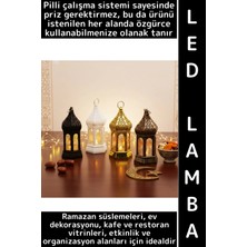 Wintoup #ledışık Ramazan Masa Süsleme Hediyelik Dekoratif Osmanlı Islam Altıgen Kapalı Kubbe Pilli LED Lamba