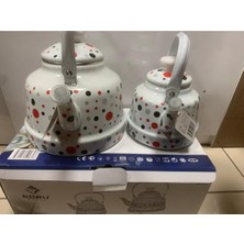 Feyza Design Şık Emaye Çaydanlık Takımı, 16/22, Dayanıklı ve Kullanışlı Tasarım