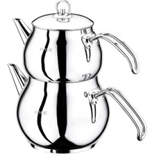 Feyza Design Büyük Boy Çelik Çaydanlık, Dayanıklı ve Şık Tasarım