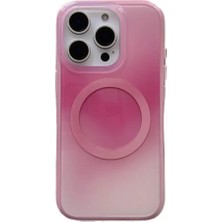 Apple iPhone 15 Pro Max Uyumlu Kılıf Magsafe Özellikli Çift Katmanlı Oval Kenarlı Luxury Kapak