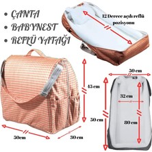 Anne Bebek Tasarımı 2’si 1 Arada Çantalı Taşınabilir %100 Pamuklu Anne Yanı Bebek Yatağı Babynest Bebek Reflü Yatağı 45x90 cm