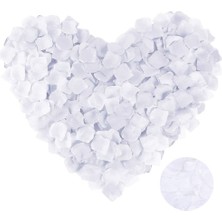 Just Cheap Store Beyaz Renk Gül Yaprağı Şekilli Konfeti 1 Paket 100 Adet