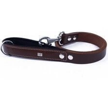  Doggie Konforlu Gerçek Deriden El Yapımı Köpek Gezdirme Kayışı 3X100CM - Brown