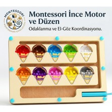 Bbsky Montessori Manyetik Ahşap Dondurma Labirenti: 3+ Yaş Eğitici Renk Düzeni ve Görsel Algı Oyuncağı - Okul Öncesi Erken Öğrenme Aktivitesi ve Doğum Günü Hediyesi