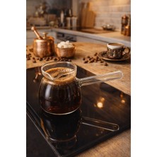 Feyza Design Şeffaf Cam Borosilikat Cezve 400 Ml, Dayanıklı ve Şık Tasarım