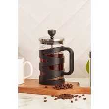 Feyza Design 600 ml Siyah Borosilikat Cam French Press, Şık ve Dayanıklı Tasarım