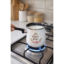 Feyza Design Emaye Kahve Cezve 750ML, 10CM, Z.lepsi Dan, Dayanıklı ve Şık Tasarım