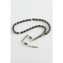 Zero Land Storozal Mısır Kesim Hematit Doğaltaş Tesbih 6*8 mm - Antrasit