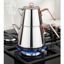 Feyza Design Paslanmaz Çelik Çaydanlık Takımı, Şık ve Dayanıklı Tasarım