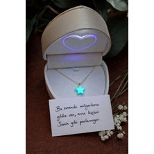 Soprano Gece Parlayan Yıldız Kolye 925 Ayar Gümüş