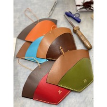 Feyza Design El Yapımı Gerçek Deri Kahve Filtre Kağıdı Taşıyıcı, Şık ve Dayanıklı