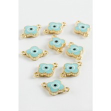 Zero Land Storozal Çiçek Çift Kulplu Mineli Bileklik ve Kolye Ucu Atı 1 Adet - Turkuaz