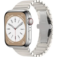 Kuzgun Ticaret Apple Watch 42MM KR413 Fine Steel Kordon (Saat Değildir) - Yıldız Işığı
