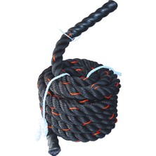 NK SPOR 10 Metre Siyah Profesyonel Antrenman Halatı - Battle Rope Egzersiz Ekipmanı-Crossfit Battle Rope Kondisyon Halatı - 10 Metre Patlayıcı Güç Halatı