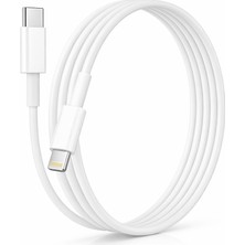 Voultage Type-C To Lightning Kablosu - Beyaz - 20W Hızlı Şarj ve Data Transferi - Dayanıklı Malzeme - 1 Metre Uzunluk - iPhone ve iPad Uyumlu