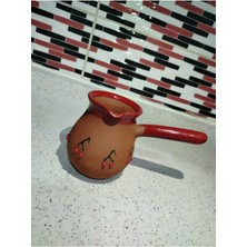 Feyza Design El Yapımı Orta Boy Toprak Cezve, Sıcak ve Lezzetli Kahve Için