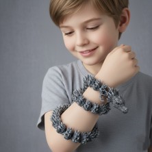 Hareketli Eklemli Ejderha Figürü - 46 cm Stres Oyuncağı - Esnek Eğitici Hayvan Figürü