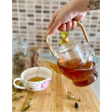 Feyza Design Bambu Saplı 1000 ml Cam Demlik, Isıya Dayanıklı, Cam Filtreli, Ocak Uyumlu