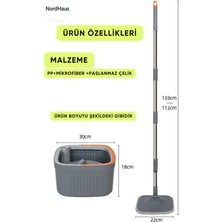 Özgürce Yüksek Emici Mikrofiber Duvar ve Fayans Temizlik Mopası, Mandallı Tasarım