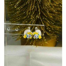 Generic Şık Tasarım 925 Ayar Gümüş Mineli Çocuk Küpe- Model: 001