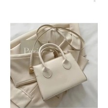 Bag & More Şık Beyaz El & Omuz Çantası