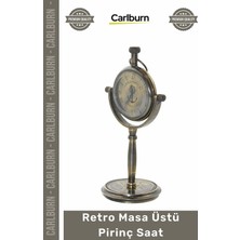 Carlburn #retrosaat Klasik Tasarım Zarif Dekoratif Şık Kompakt Çalışma Ofis Ev Hediye Masa Üstü Pirinç Saat