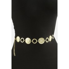 Zero Land Storozal Çiçek Metal Zincir Kemer - Sarı