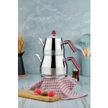 Feyza Design Paslanmaz Çelik Aile Boy Çaydanlık Seti 1,40 ve 2,75 L