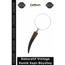 Carlburn #büyüteç Klasik Tasarım Dekoratif Vintage Optik Geniş Mercek Ergonomik Masaüstü Kemik Saplı Büyüteç