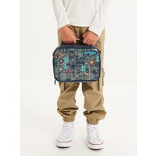 Smiggle Trailblazer Oblong Isimlikli Gri Beslenme Çantası – Yalıtımlı, Askılı