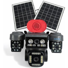 O-Kam 337 Premium 4g Kamera Set – 1 Ptz + 3 Manuel, Aov Modu + Çakar Işıklı