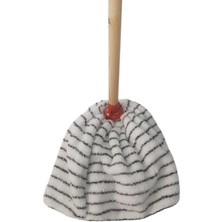 Özgürce Yumuşak ve Dayanıklı Paspas Yedek Ucu ve Ahşap Saplı Temizlik Seti